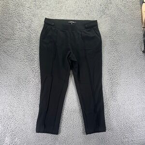 Chloe + Jasmine Pant Womens XL Black Rayon Ankle Tapered Pleated Pull-On Stretch